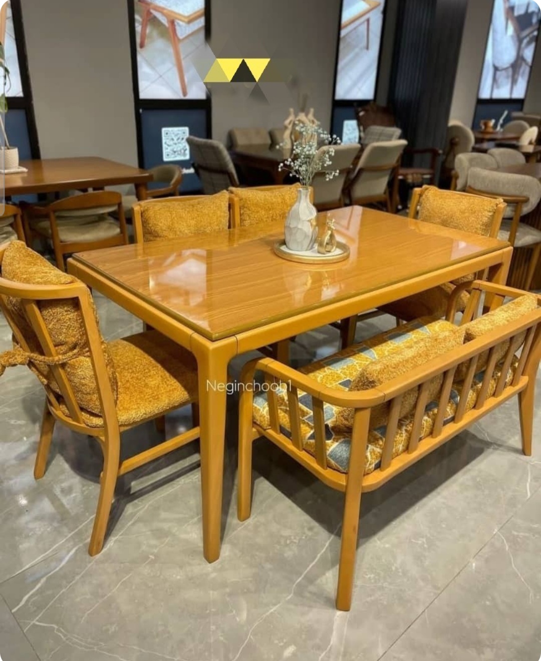 میزنهارخوری ۶نفره چوبی کد۳۹۷