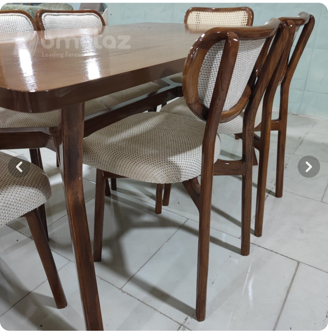 ست میزوصندلی نهارخوری چوبی ۶نفره مدل لارین
