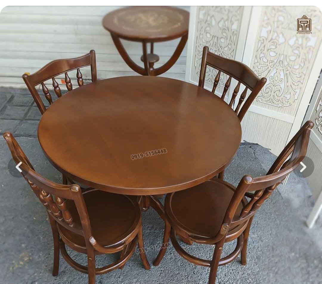 میزنهارخوری ۴نفره راش باصندلی لهستانی خراطی