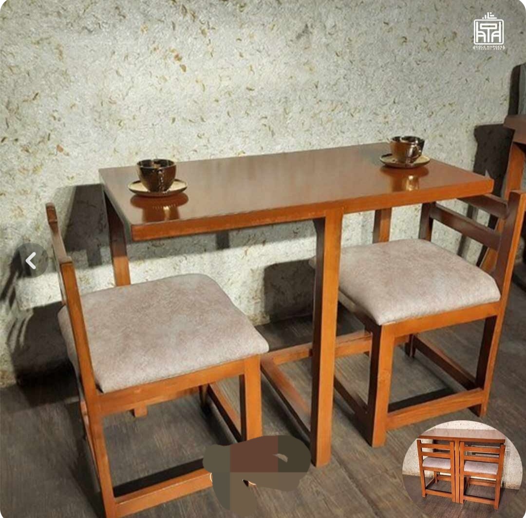 میزنهارخوری کمجاچوبی باصفحه روکش چوب