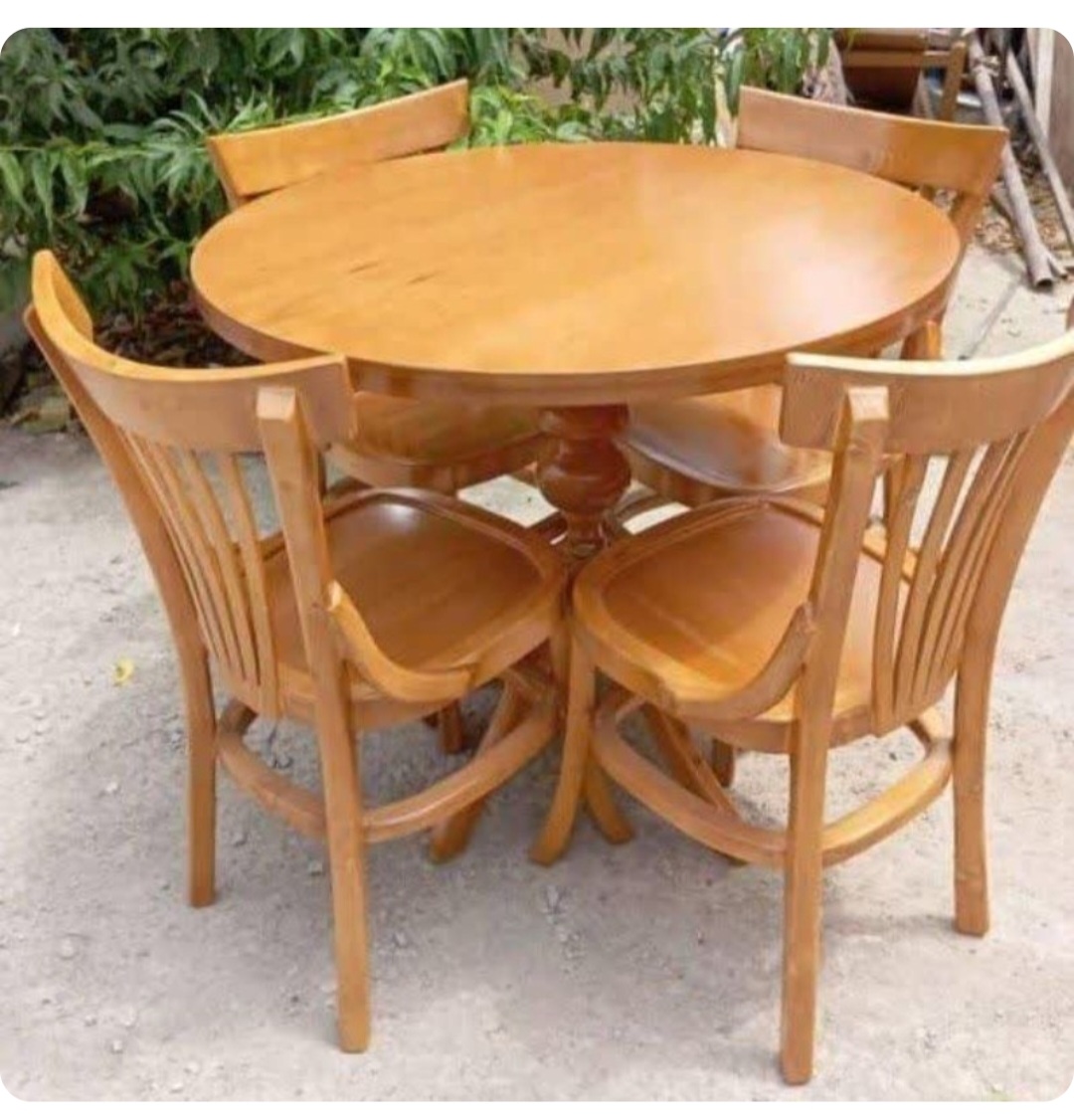 میزنهارخوری ۴نفره گردچوبی لهستانی