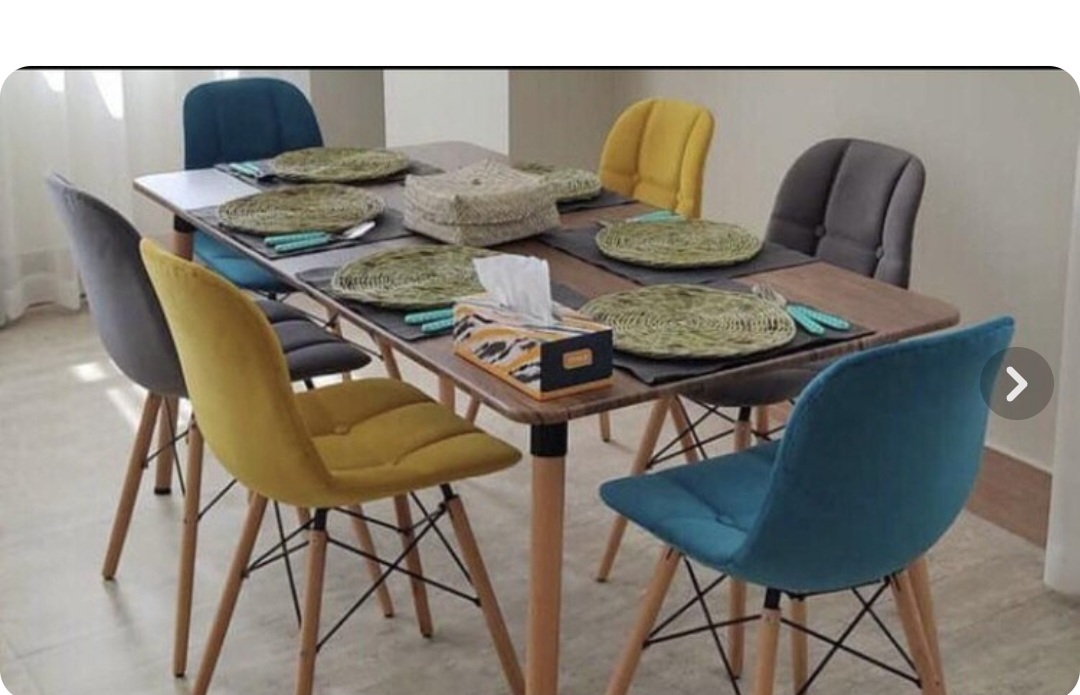 میزنهارخوری مستطیل پایه چوبی۶نفره