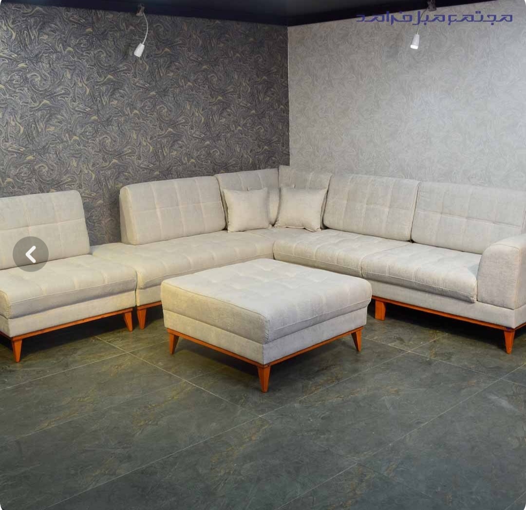مبل راحتی ال کاژو۷نفره سبک مینیمال ۲سال ضمانت خرید مستقیم ازتولیدی