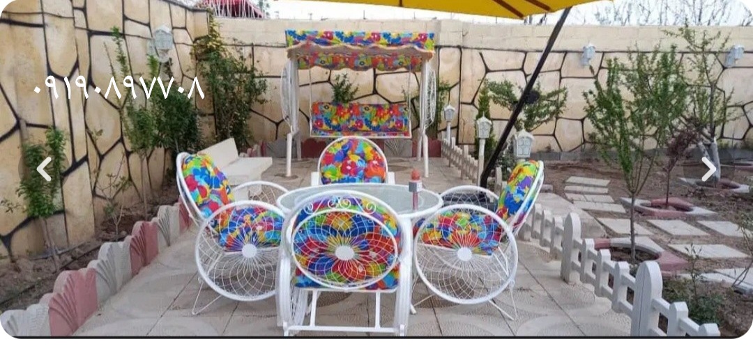 میزو صندلی باغی ۴نفره مدل گلبرگ رنگ کوره ای بدون زنگ به دلخواه مشتری خرید مستقیم از تولیدی