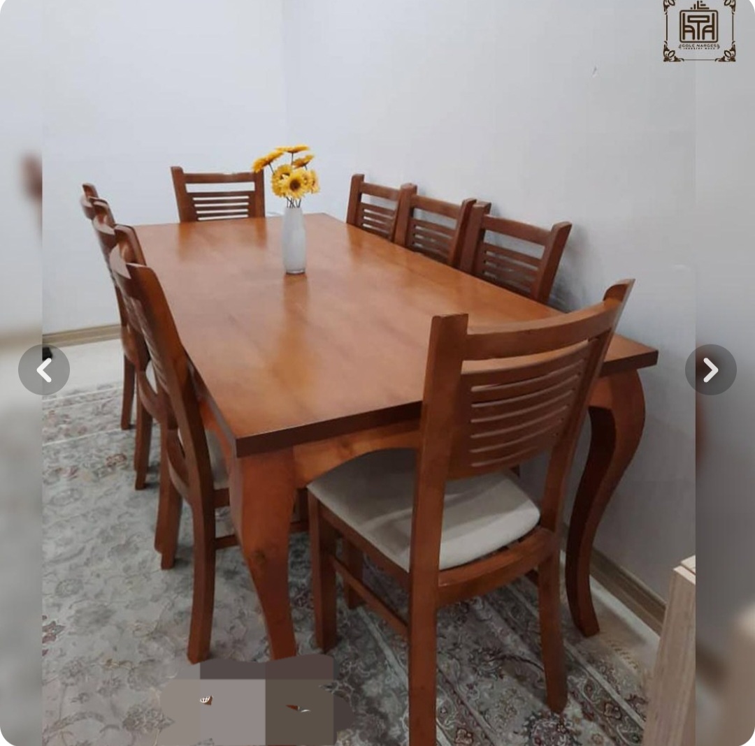 میزنهارخوری۶نفره چوبی آبشاری