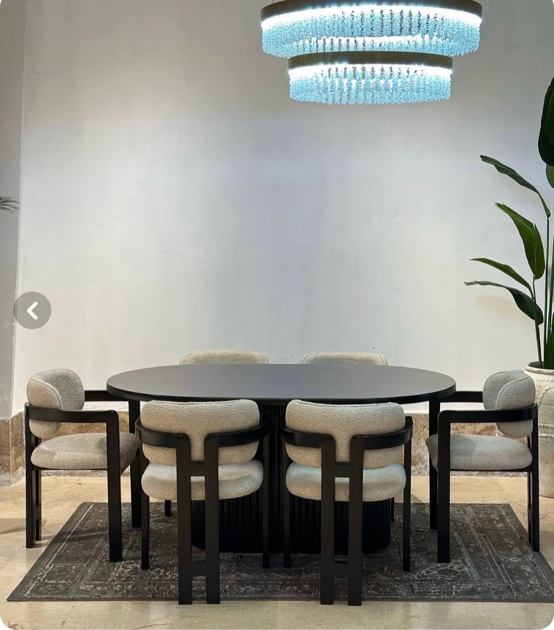 ست میزو صندلی نهارخوری ۶نفره مل اچ چوبی