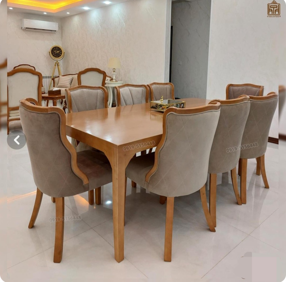 میزنهارخوری ۸نفره فلامینگوبامیزچوبی اسپرت