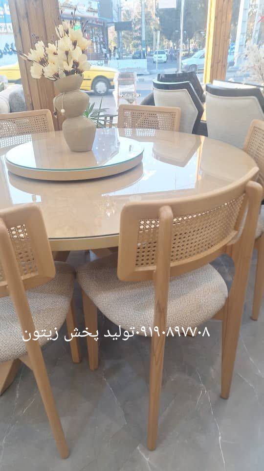 میزنهارخوریپشت حصیر ۶نفره خرید مستقیم ازتولیدی رنگ به دلخواه مشتری