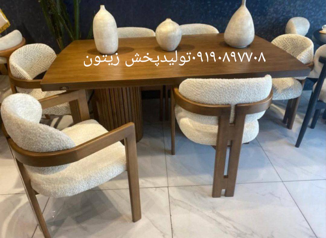 میزنهارخوری ۶نفره اچ خرید مستقیم ازتولیدی رنگ به دلخواه مشتری