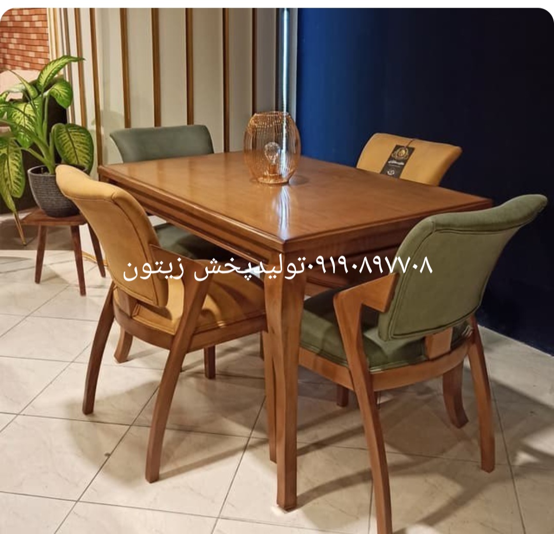 میزو صندلی نهارخوری ۴نفره خرید مستقیم از تولیدی رنگ به دلخواه مشتری